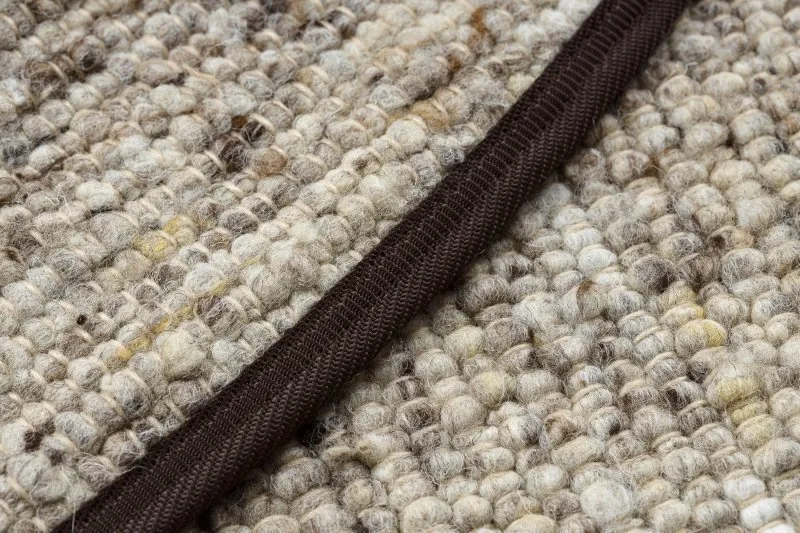 NEPAL 2100 Kreis sand, beige Teppich – Wolle, doppelseitig, natur