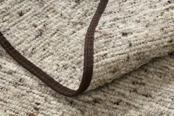 NEPAL 2100 Kreis sand, beige Teppich – Wolle, doppelseitig, natur