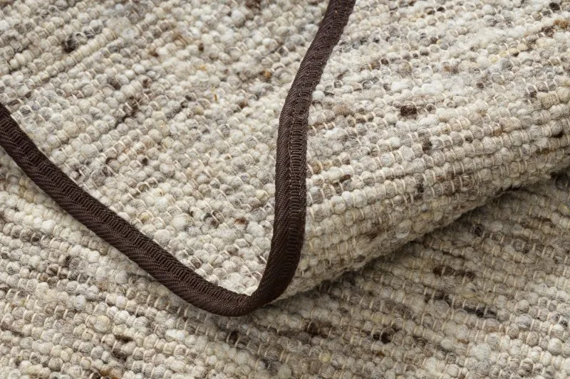 NEPAL 2100 Kreis sand, beige Teppich – Wolle, doppelseitig, natur