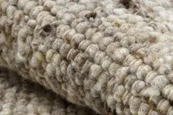NEPAL 2100 Kreis sand, beige Teppich – Wolle, doppelseitig, natur