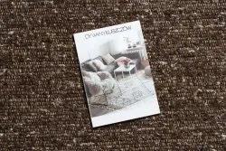 NEPAL 2100 Kreis tabac braun Teppich – Wolle, doppelseitig, natur