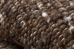 NEPAL 2100 Kreis tabac braun Teppich – Wolle, doppelseitig, natur