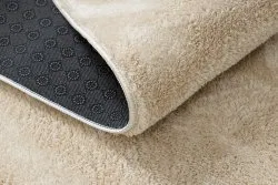 Modern Waschteppich LINDO beige, rutschfest, zottelig