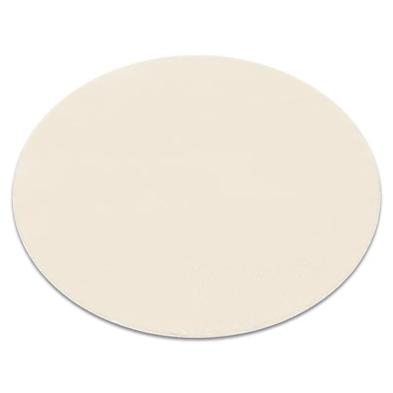 Modern Waschteppich LINDO Kreis creme, rutschfest, zottelig