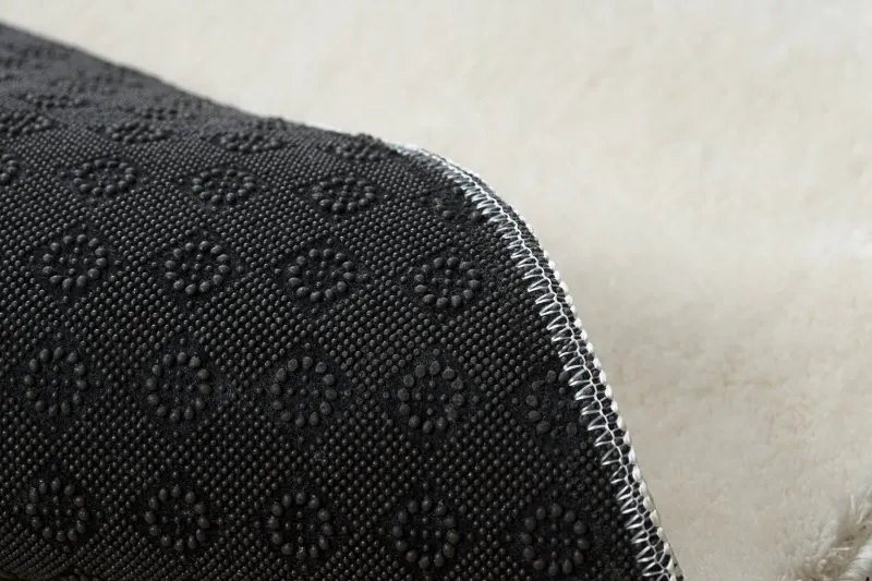 Modern Waschteppich LINDO Kreis creme, rutschfest, zottelig