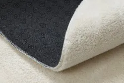 Modern Waschteppich LINDO Kreis creme, rutschfest, zottelig