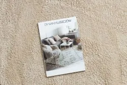 Modern Waschteppich LINDO Kreis beige, rutschfest, zottelig