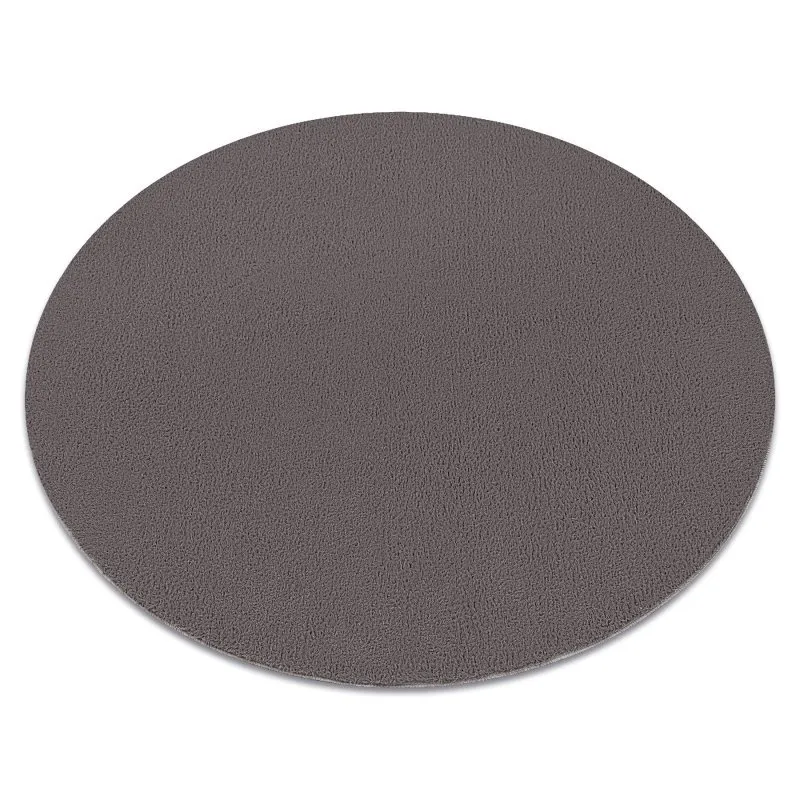 Modern Waschteppich LINDO Kreis grau, rutschfest, zottelig