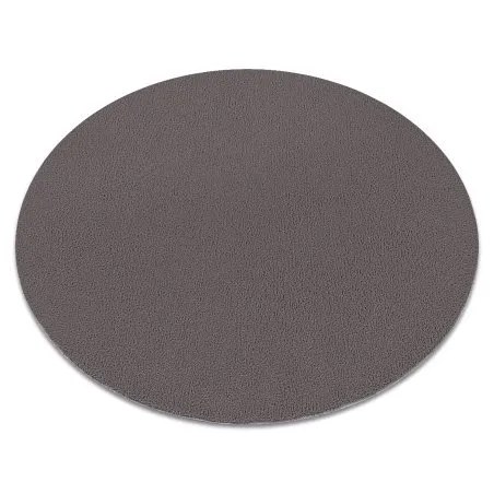 Modern Waschteppich LINDO Kreis grau, rutschfest, zottelig