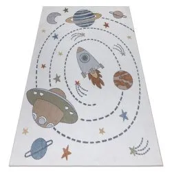 Teppich BONO Raum, Planeten creme / anthrazit