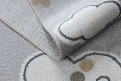 Teppich BONO 8437 Wolken, Himmel, hellgrau / Creme