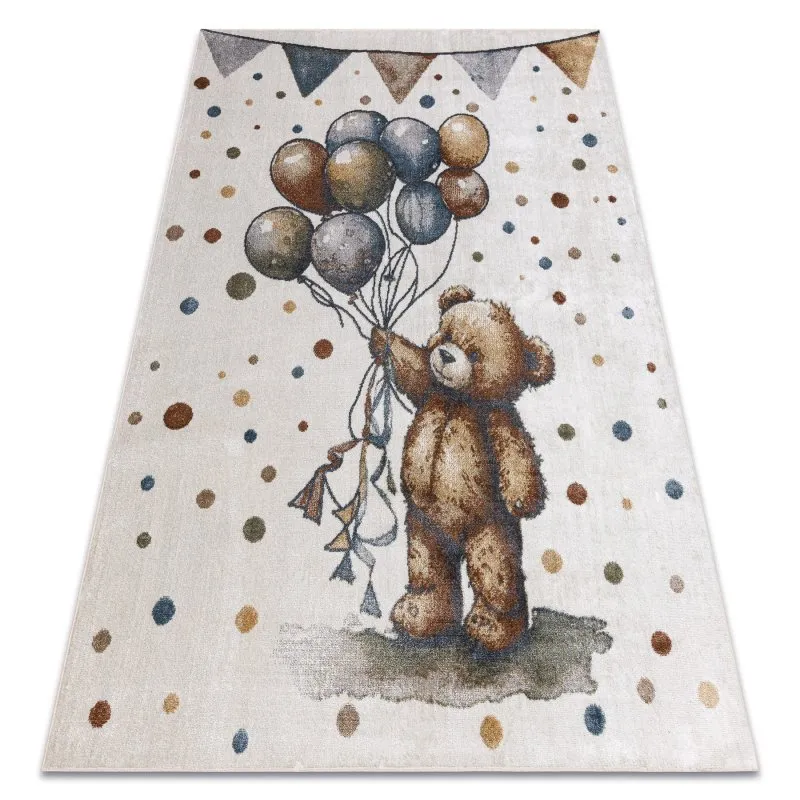 Teppich BONO 9614 Tragen, Luftballons Creme / hellgrau