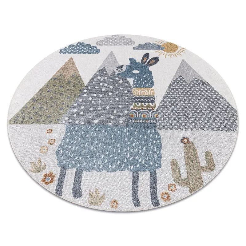 Teppich BONO 8275 Kreis Lama creme / hellgrau