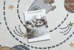 Teppich BONO 8288 Kreis Raum, Planeten creme / anthrazit
