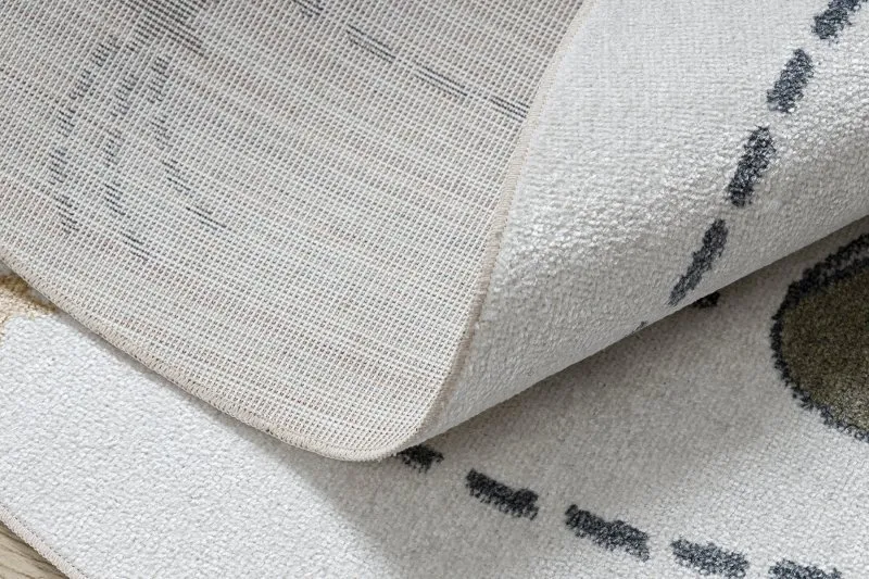 Teppich BONO 8288 Kreis Raum, Planeten creme / anthrazit