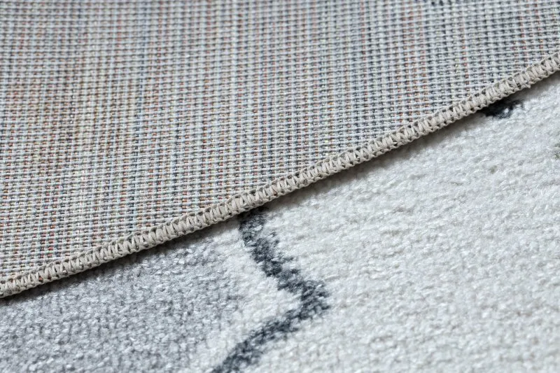 Teppich BONO 8437 Kreis Wolken, Himmel, hellgrau / Creme