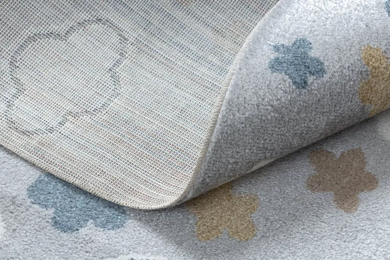 Teppich BONO 8437 Kreis Wolken, Himmel, hellgrau / Creme