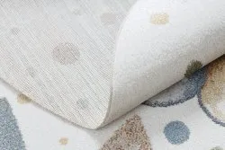 Teppich BONO 9614 Kreis Tragen, Luftballons Creme / hellgrau