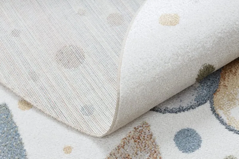 Teppich BONO 9614 Kreis Tragen, Luftballons Creme / hellgrau