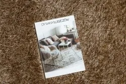 Teppich BUENOS 6650 shaggy schlicht, einfarbig dunkelbeige