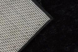 Teppich BUENOS 6649 shaggy schlicht, einfarbig schwarz