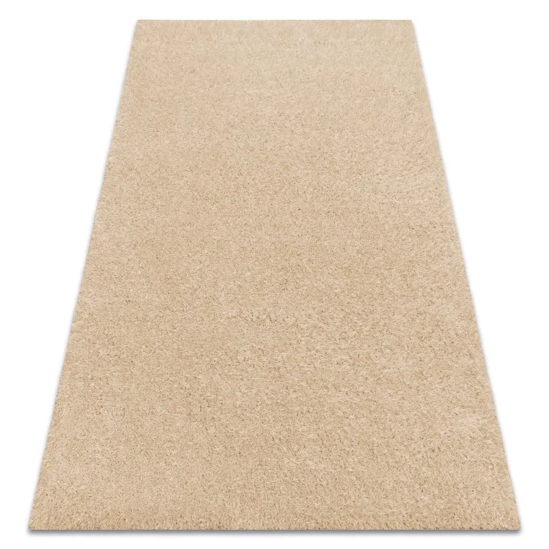 Teppich BUENOS 6652 shaggy schlicht, einfarbig creme