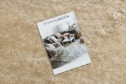 Teppich BUENOS 6652 shaggy schlicht, einfarbig creme