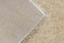 Teppich BUENOS 6652 shaggy schlicht, einfarbig creme
