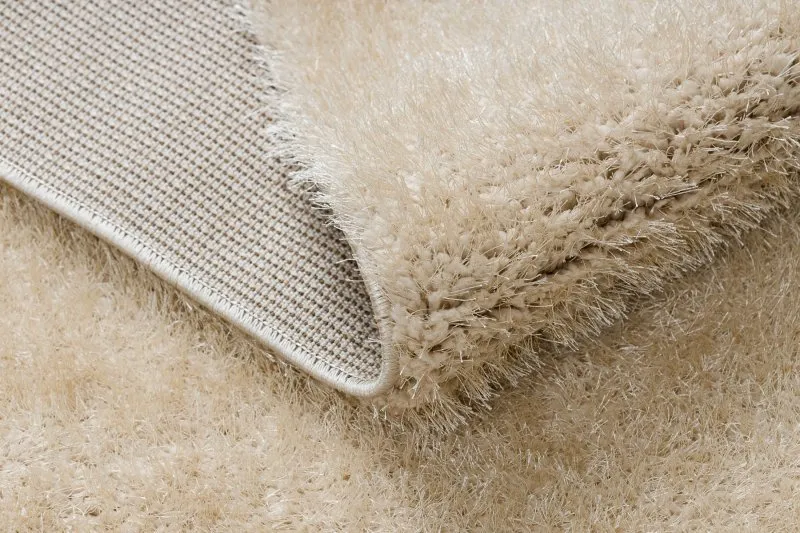 Teppich BUENOS 6652 shaggy schlicht, einfarbig creme