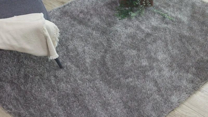 Teppich BUENOS 6646 shaggy schlicht, einfarbig grau