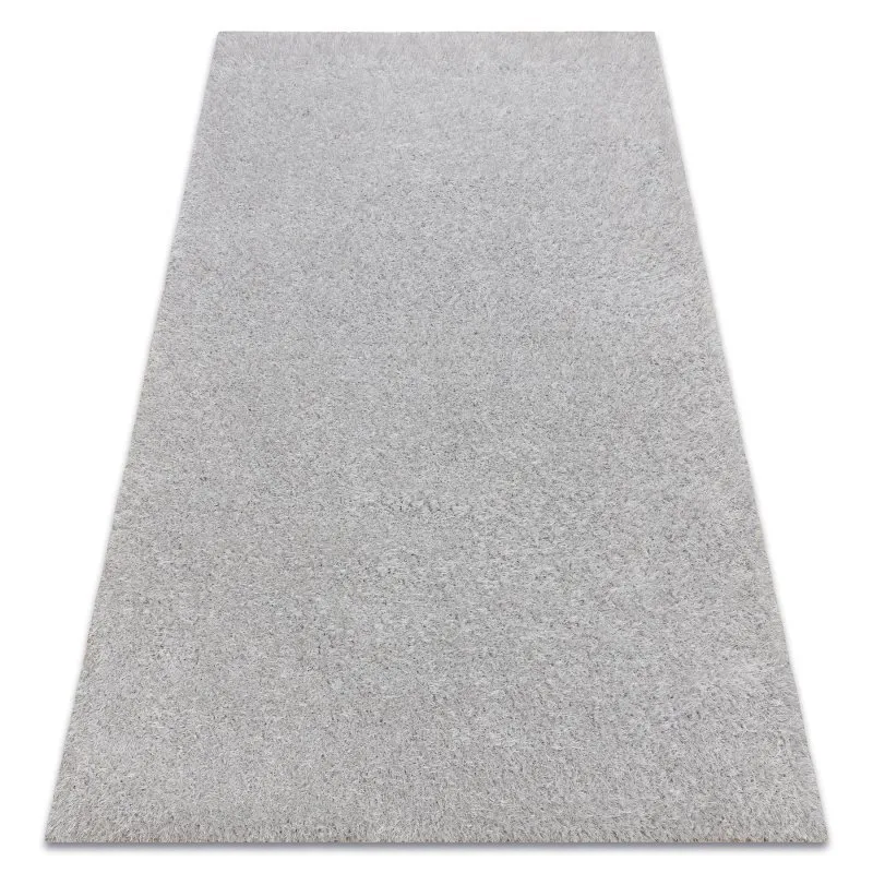 Teppich BUENOS 7005 shaggy schlicht, einfarbig silber
