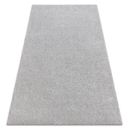 Teppich BUENOS 7005 shaggy schlicht, einfarbig silber
