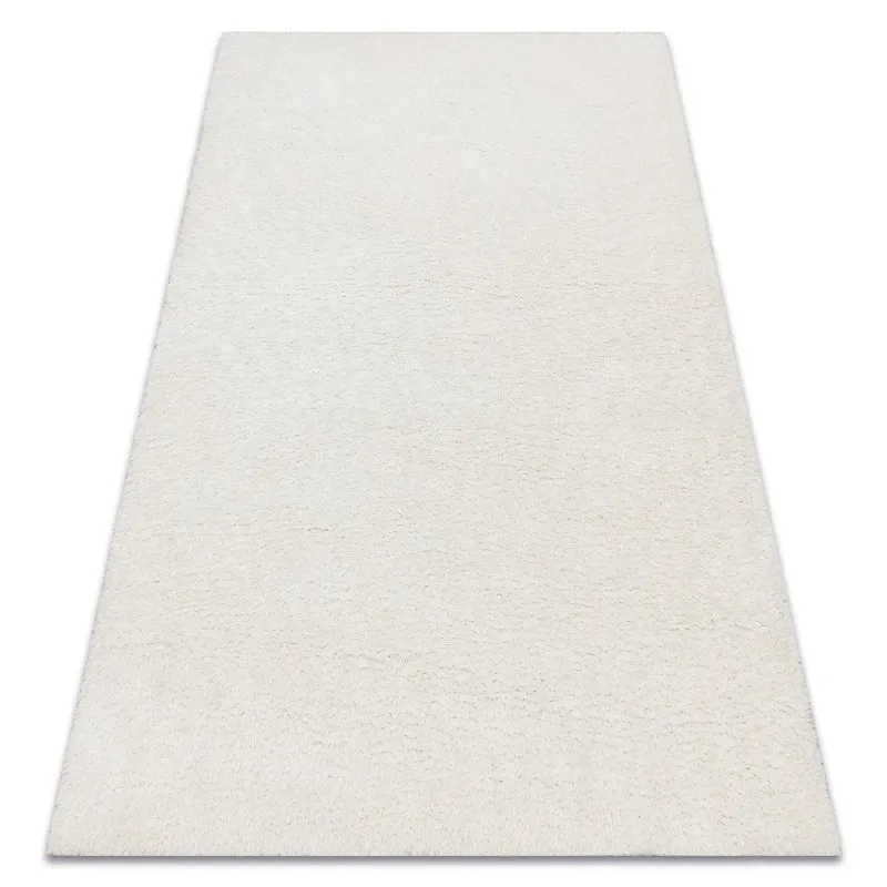 Teppich BUENOS 7001 shaggy schlicht, einfarbig weiß