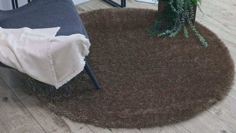 Teppich BUENOS Kreis 6650 shaggy schlicht, einfarbig beige