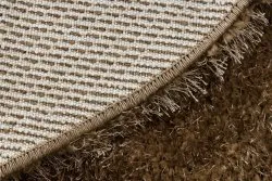 Teppich BUENOS Kreis 6650 shaggy schlicht, einfarbig beige