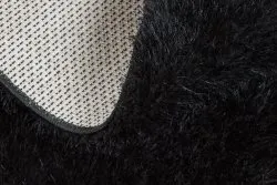 Teppich BUENOS Kreis 6649 shaggy schlicht, einfarbig schwarz