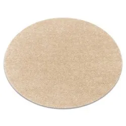 Teppich BUENOS Kreis shaggy schlicht, einfarbig creme