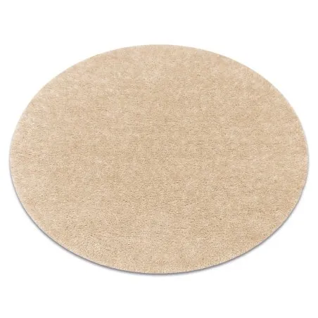 Teppich BUENOS Kreis 6652 shaggy schlicht, einfarbig creme