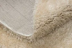 Teppich BUENOS Kreis 6652 shaggy schlicht, einfarbig creme