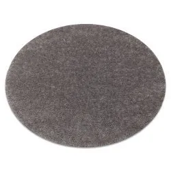 Teppich BUENOS Kreis shaggy schlicht, einfarbig grau