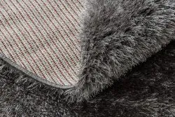 Teppich BUENOS Kreis 6646 shaggy schlicht, einfarbig grau