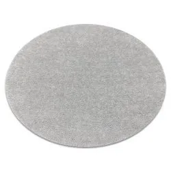 Teppich BUENOS Kreis shaggy schlicht, einfarbig silber