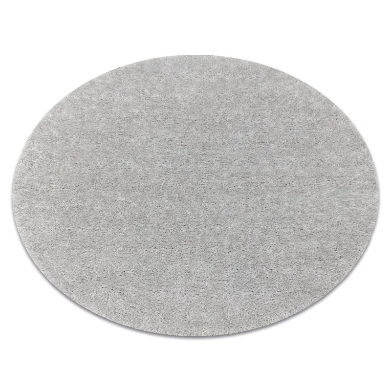 Teppich BUENOS Kreis 7005 shaggy schlicht, einfarbig silber