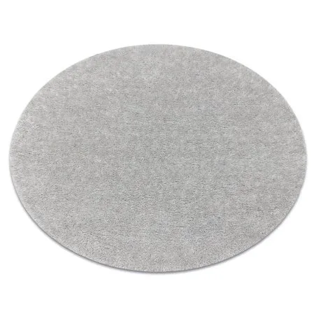 Teppich BUENOS Kreis 7005 shaggy schlicht, einfarbig silber