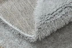 Teppich BUENOS Kreis 7005 shaggy schlicht, einfarbig silber