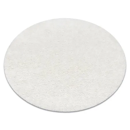 Teppich BUENOS Kreis 7001 shaggy schlicht, einfarbig weiß
