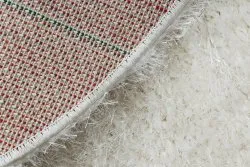Teppich BUENOS Kreis 7001 shaggy schlicht, einfarbig weiß