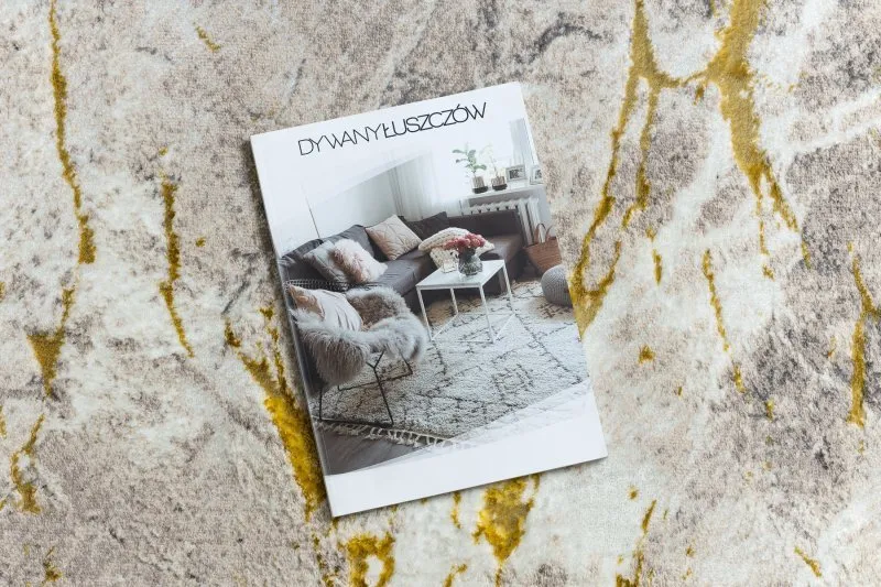 BLISS Z197AZ147 Teppich dunkelbeige / gold – Marmor, modern, strukturell