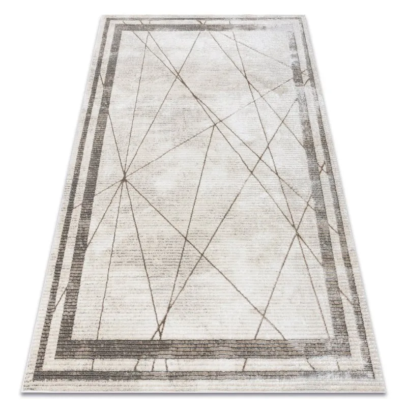 BLISS Z201Z128 Teppich creme / beige – Rahmen, geometrisch, modern, strukturell