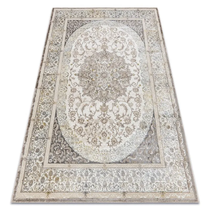 BLISS Z204AZ128 Teppich creme / beige – Rahmen, Ornament, modern, strukturell